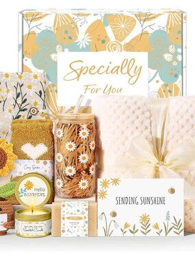 Self Care Gifts for Women Gift Baskets，Sending Sunshine Thinking of You Care Pac